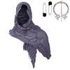 Medieval Cloak Cape with Viking Brooch - Hooded Shawl Scarf for Halloween Costumes, Streetwear & Pop Culture Events
