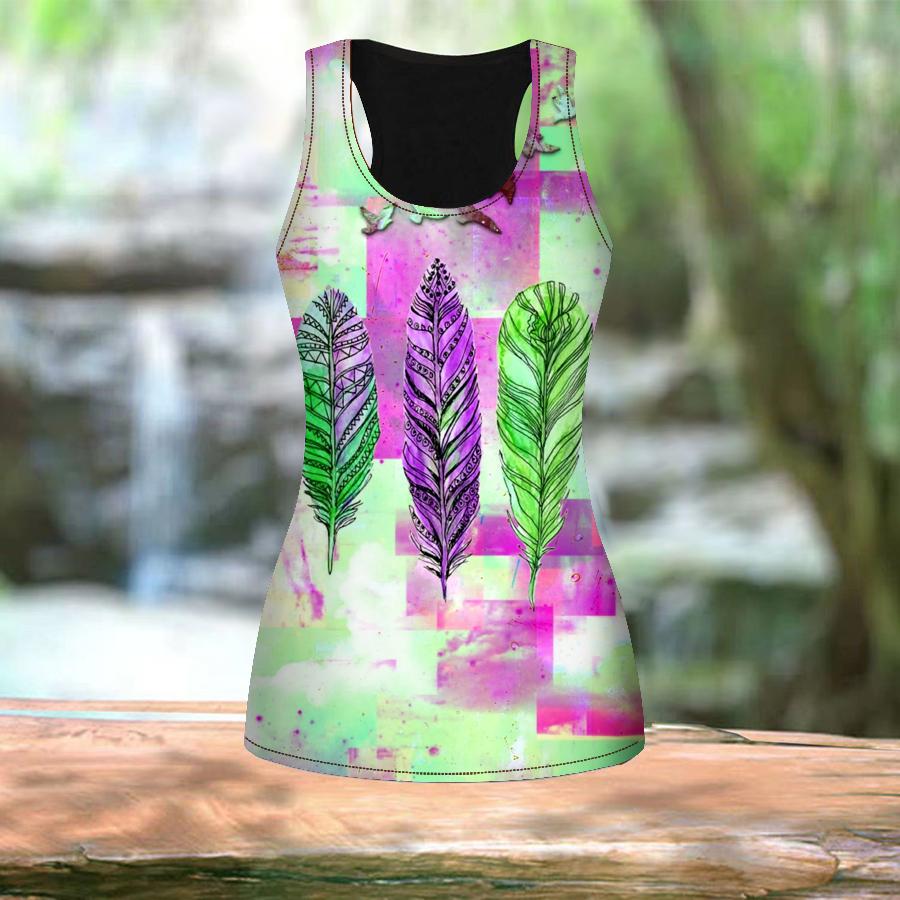 3D Yellow Feather Print Workout Yoga Gym Printed Summer Sport Shirts Plus Size Vests