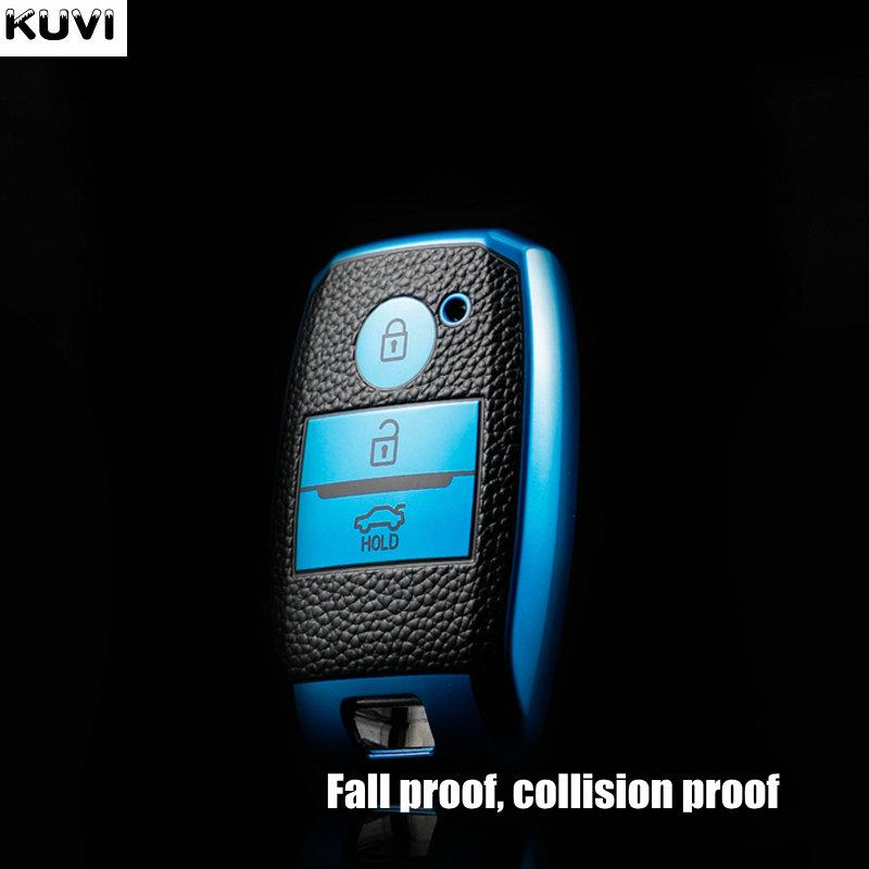 Leather Tpu Car Remote Key Case Cover For Kia Rio Rio5 Sportage Ceed Cerato K3 Kx3 K4 K5 Cerato Sorento Optima Cerato Picanto