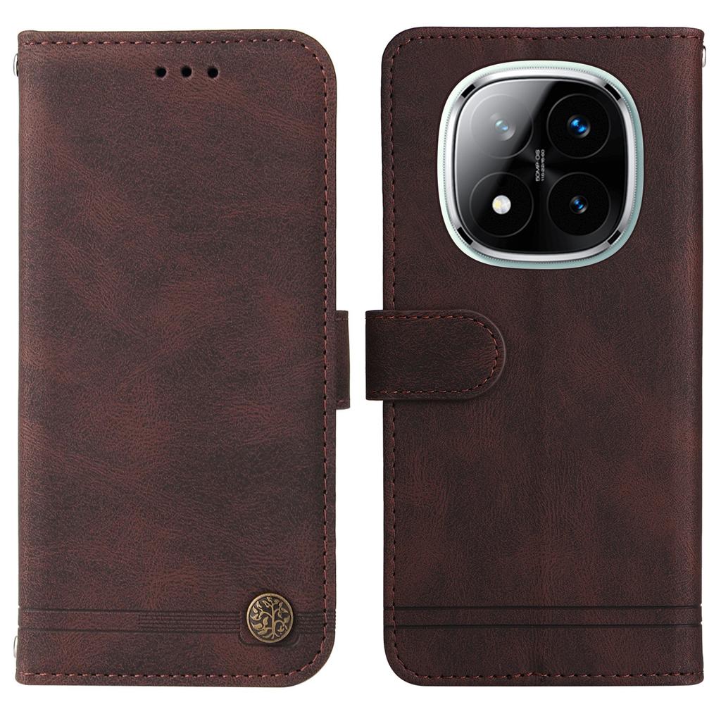 For Xiaomi Redmi Note 14 Pro+ 5G/Note 14 Pro 5G/Poco X7 5G Leather Wallet Cases Skin Touch Phone Cover Stand with Strap