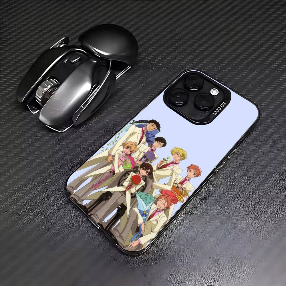 O-Ouran High School  Anime Host C-Club  Phone Case For iPhone17,16,15,14,13,12,11 Plus,Pro Max Colored Silver Plate Inside Cover