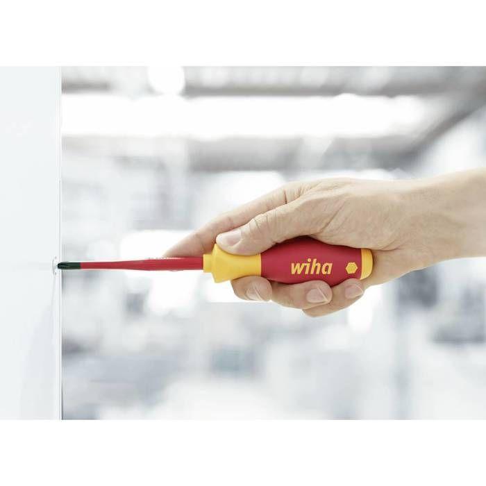 Wiha softfinish jeu de tournevis d'électricien 12 pièces slimfix 41003