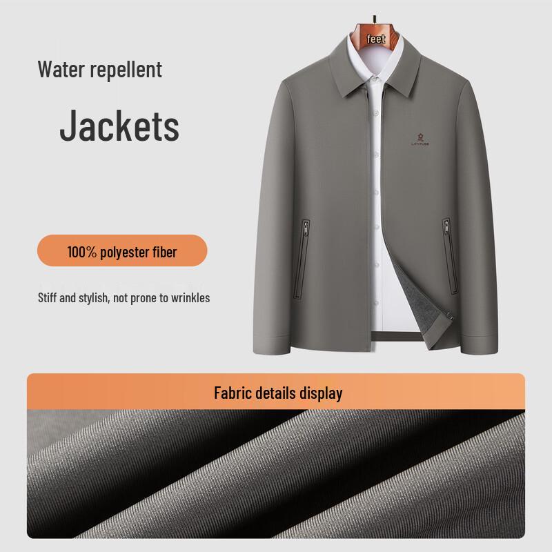 MONTAGUT Pánská klasická business bunda s klopou, odolná proti mačkání