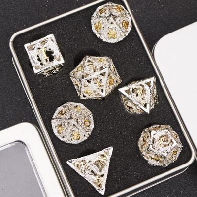 COC Running Dice Dragons and Dungeons Board Game D20 Dice Metal Hollow Cthulhu Dnd Polyhedron Trpg