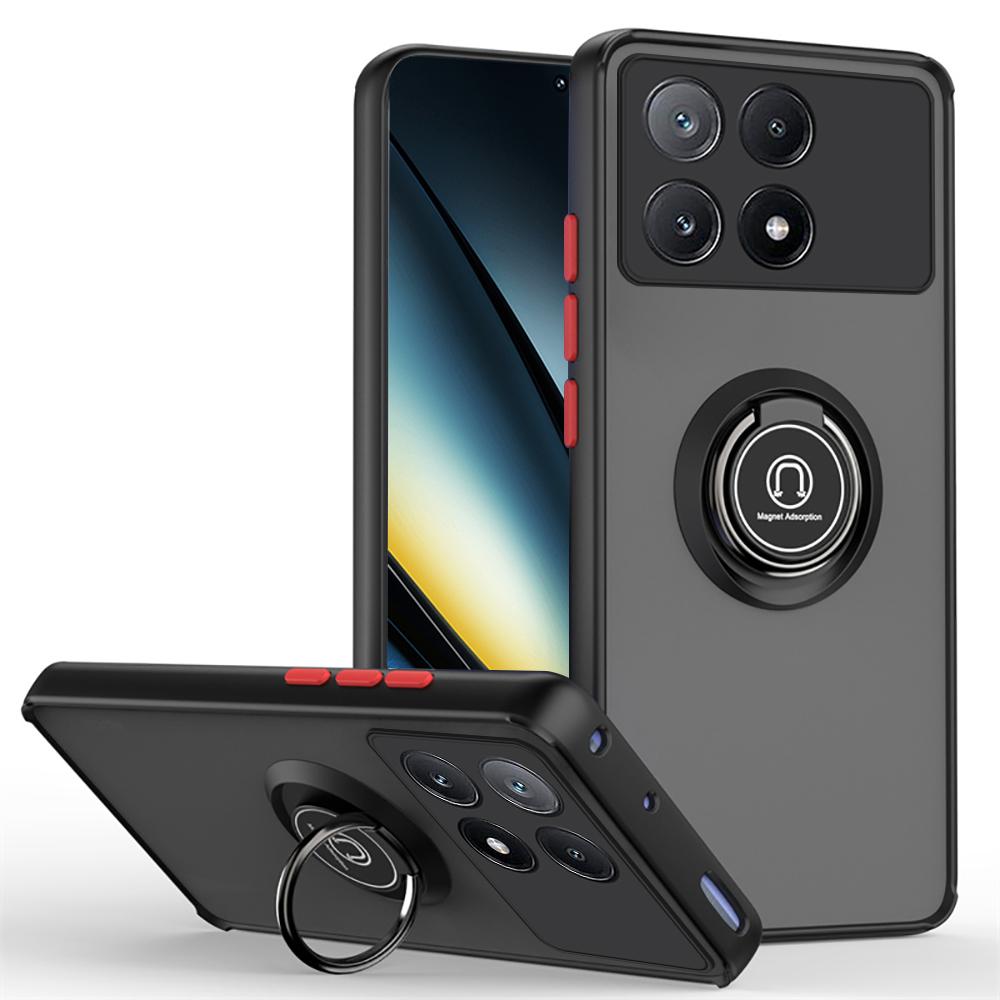 

Matte Magnetic Ring Holder Case For Xiaomi Poco X7 Pro X6 X5 X4 GT X3 NFC Shockproof Armor For Poco M6 M5S M4 Pro F6 F4 GT Cover For Poco X6 5G
