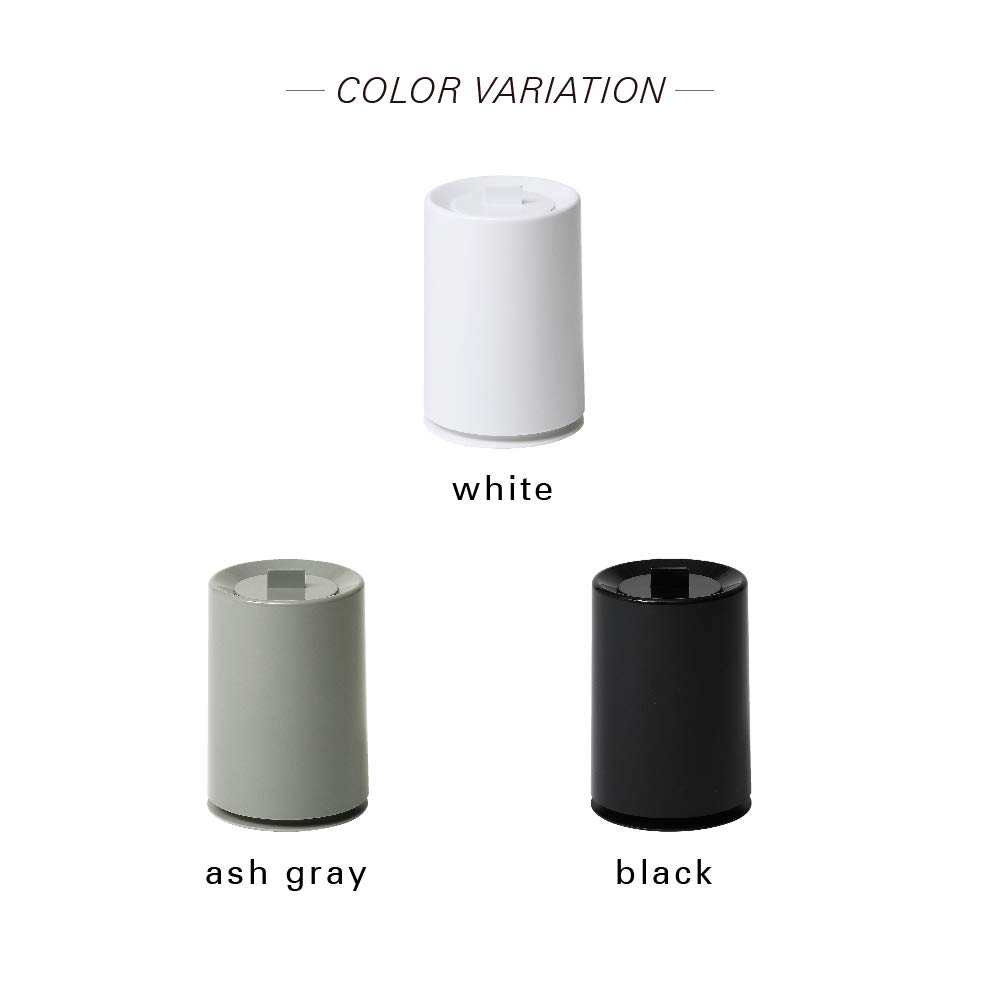 Ideaco Trash Can Round Diameter X Height Mini TUBELOR with Lid White (ideaco) 1.2L 12.5 19.2cm
