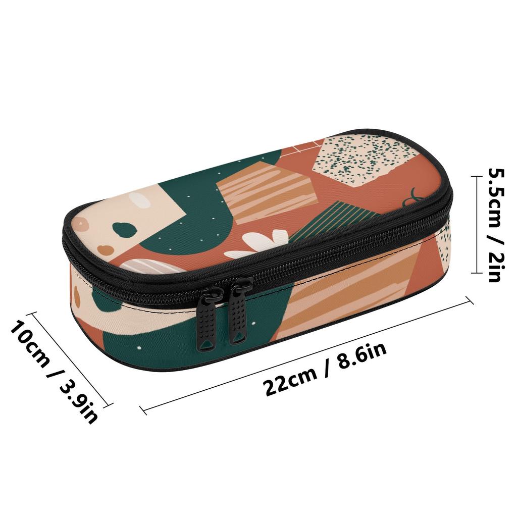 Pen Case Portable 300D Polyester Zip Around Closure with Main Pocket Mesh Layer and Removable Pen Divider for Teens and Students