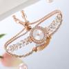 Ladies Quartz Watch Rhinestone Women's Watch Small Dial Slim Bracelet Free Adjustment Accessories Quartz Watch