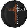 Christian Jesus Cross Bible Verse Spare Tire Cover Dust-Proof Weatherproof Universal Fit