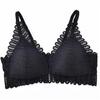 Lace Front Button Bralette Women's Underwear Sexy Backless Bra Without Bones Push Up Bra Triangle Thin Lingerie