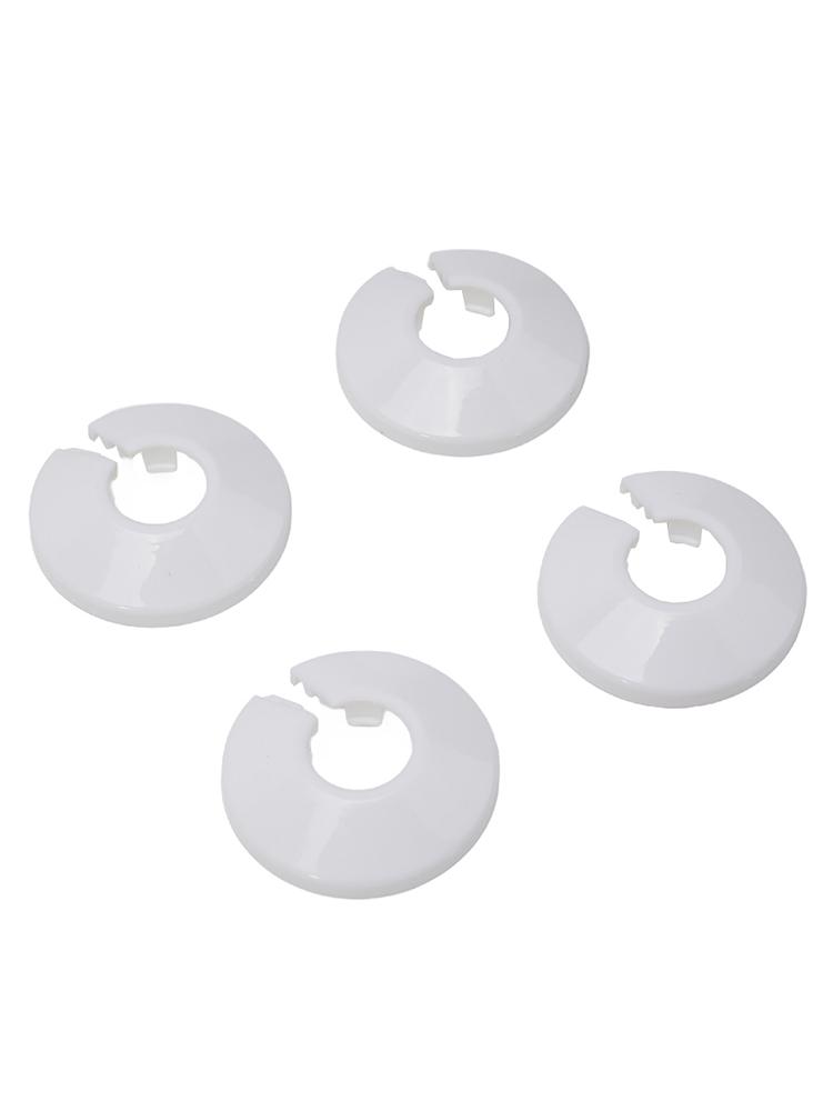 4 Stück 15 mm Chromfarben Silber Elektroplattiert Heizungsrohr Manschetten Abdeckung Kunststoff Bodendekoration Armatur Zubehör