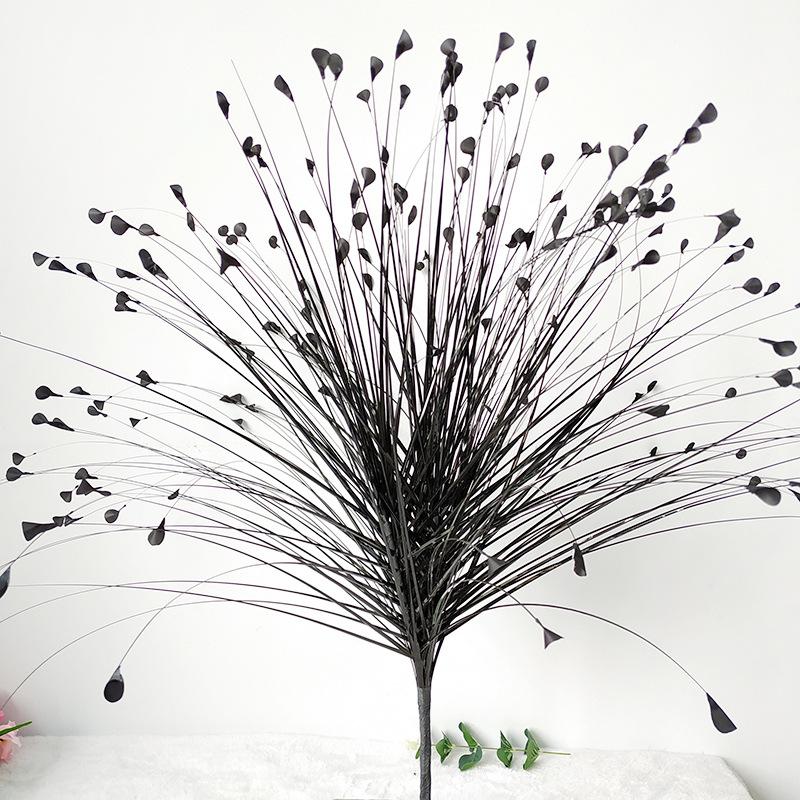 1pc Heads Peacock Grass Artificial Plants Pampas Grass Reed Flower Arrangement Home Bedroom Wedding Decorations Fake Flowers