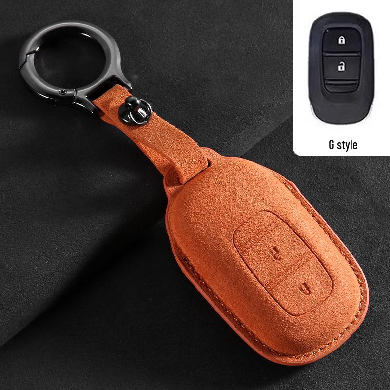 Compatible Car Key Case for Honda CRV, Accord 10th Gen, Civic, XRV, Guandao, Lingpai, Haoying, Binzhi - Cowhide Leather Bag