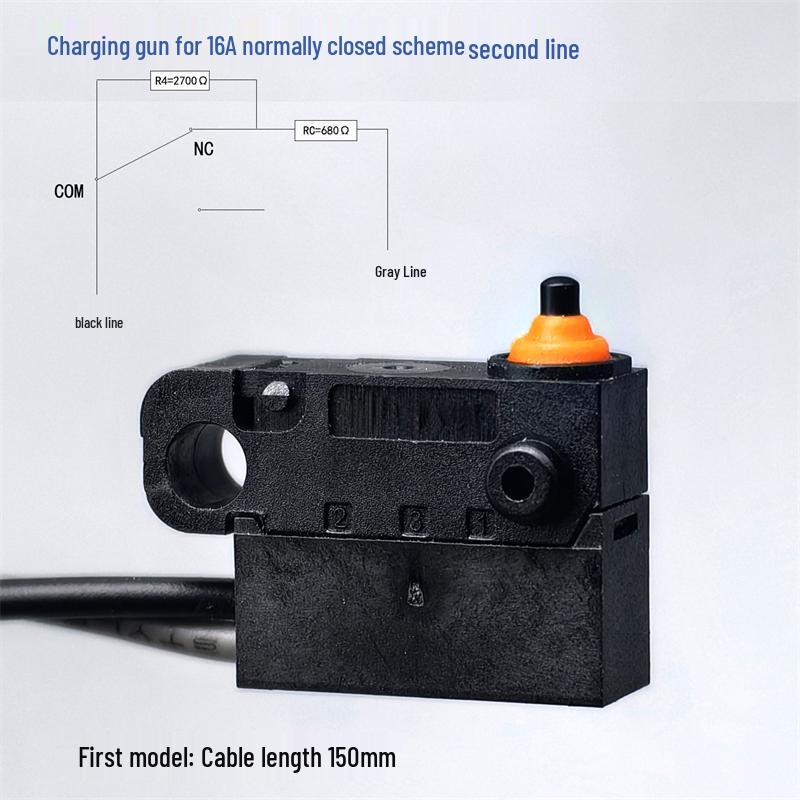 Waterproof IP67 Built-in Resistor Wiring Harness Micro Switch for New Energy Charging Gun