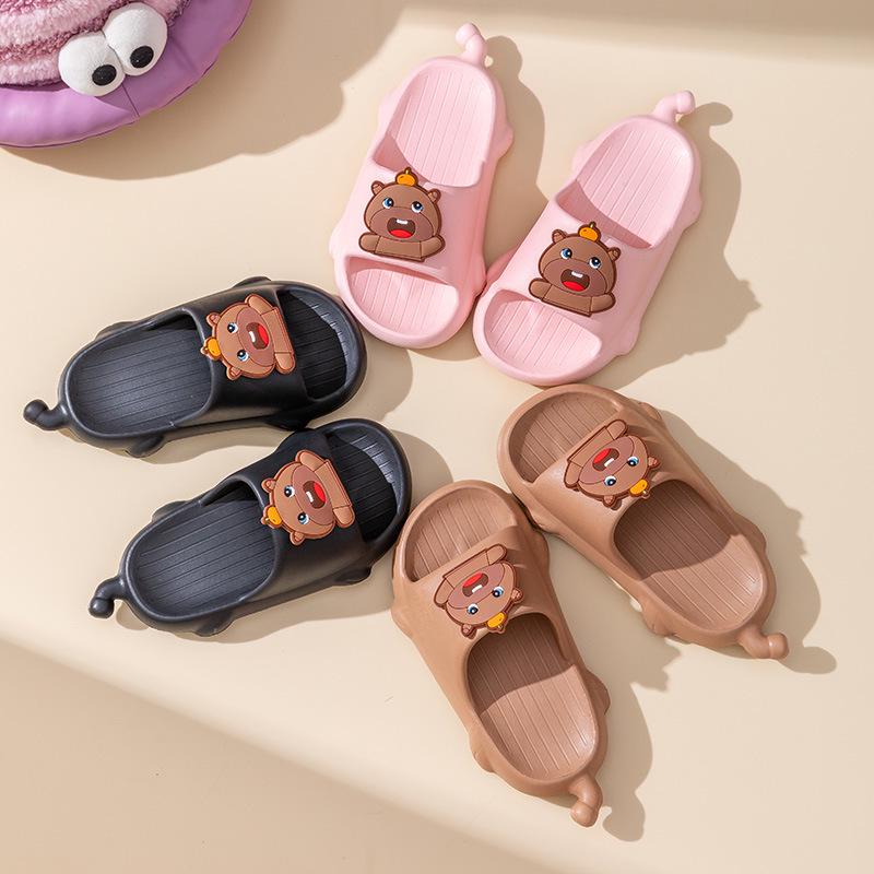 Adorable Capybara Children's Non-slip Indoor Slippers: Lightweight Summer Flip-Flops