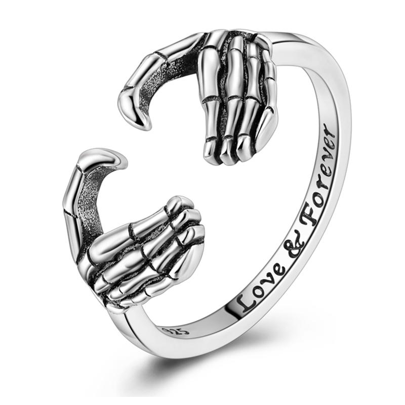 Real 925 Silver Feather Butterfly Flower Sun Moon Animal Design Open Rings Fit For Wedding Party Fine Jewelry