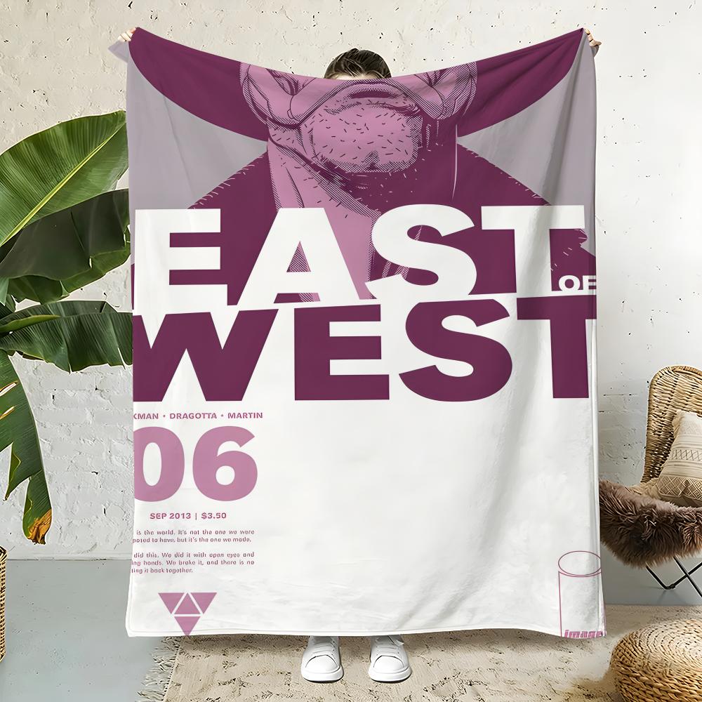 Comic E-EastOfWest Throw Flannel Throw Blanket,Bed Home Office Nap Blanket Travel,Camping,Picnic Blanket Soft Decor 75X95CM