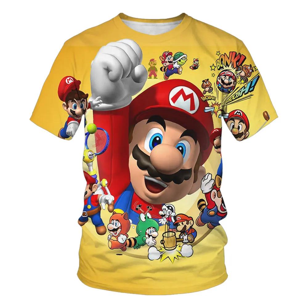 2025 MINISO Dětské oblečení Sady Cosplay Super Mario Trička Šortky 2 ks Obleky Děti Chlapci Dívky Topy Tričko Mario Bros Tričko Kalhoty Oblek