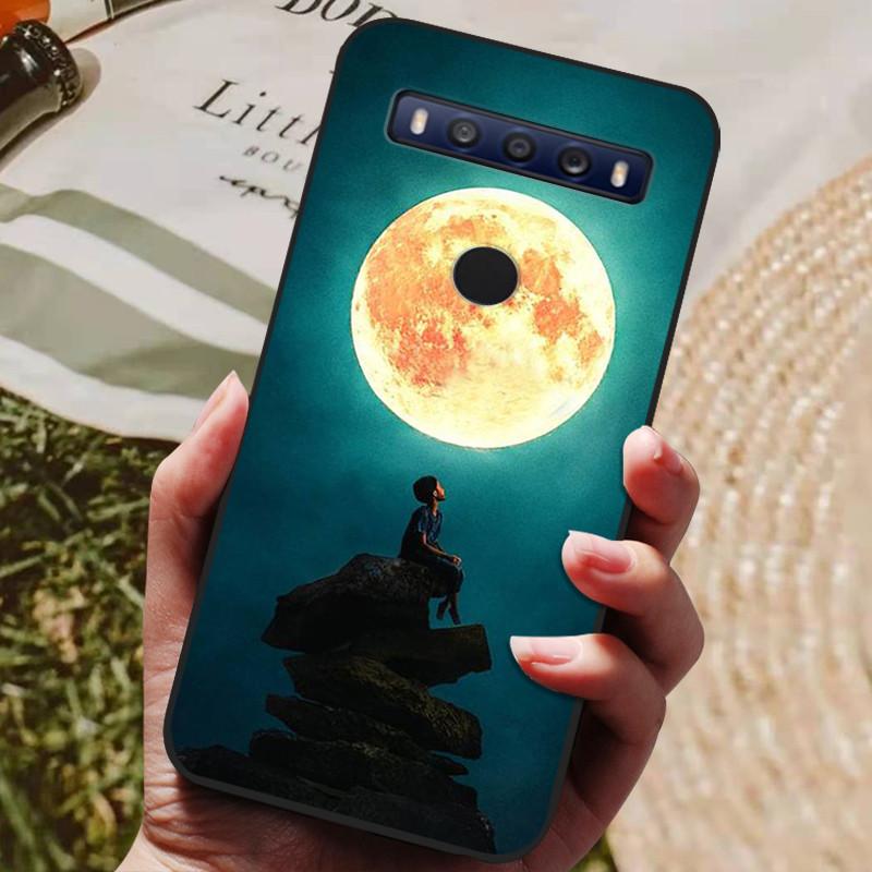 For TCL 10 SE Case Black TPU Silicon Shell For TCL 10SE Phone Cover Tcl 10se Cases T766H T766J T766U T766A Fundas Bumper Marble