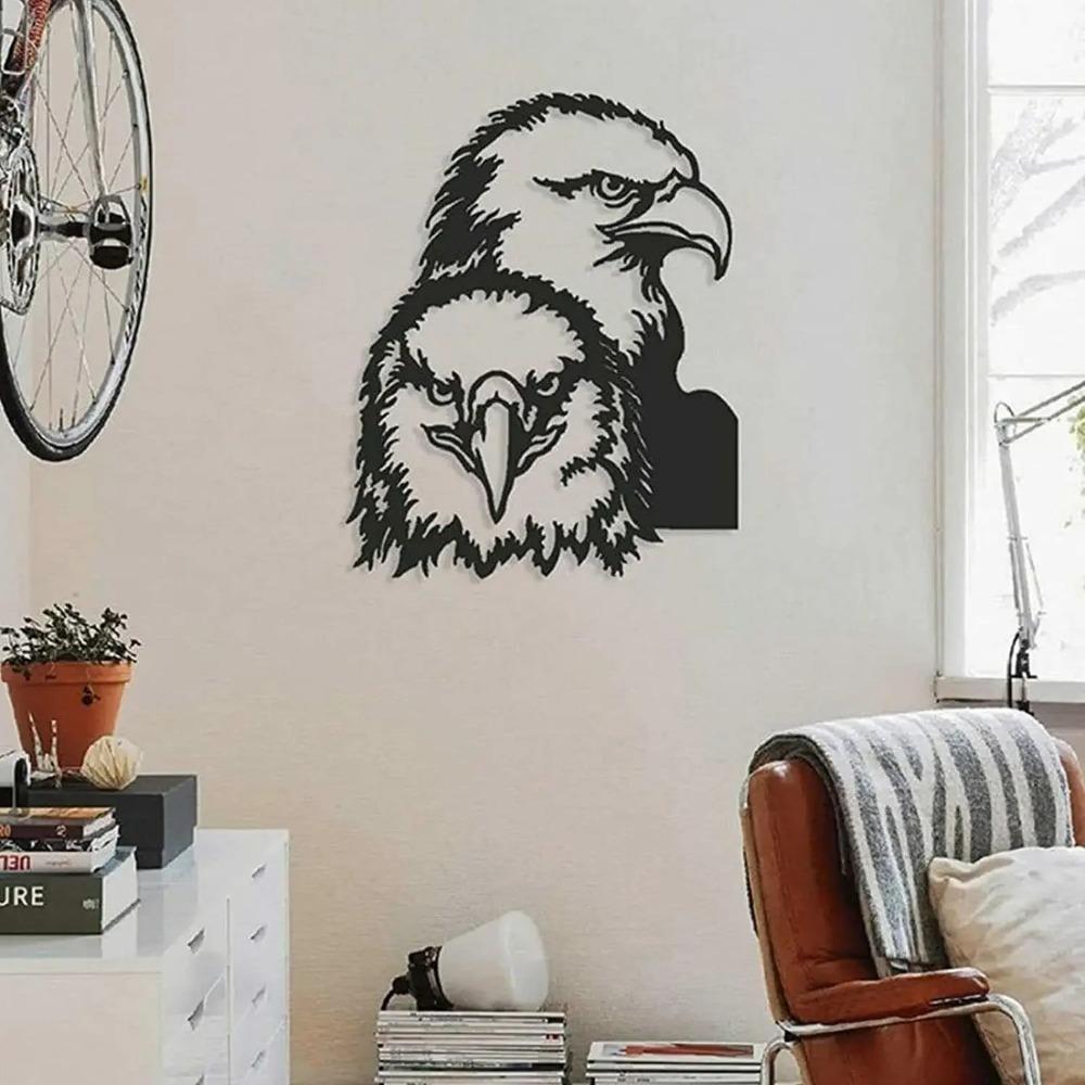 1pc Eagle Metal Wall Art Metal Wall Sculpture Eagle Wall Hanging Sign Iron Crafts Wall Decoration Iron Art Silhouette Home Decor