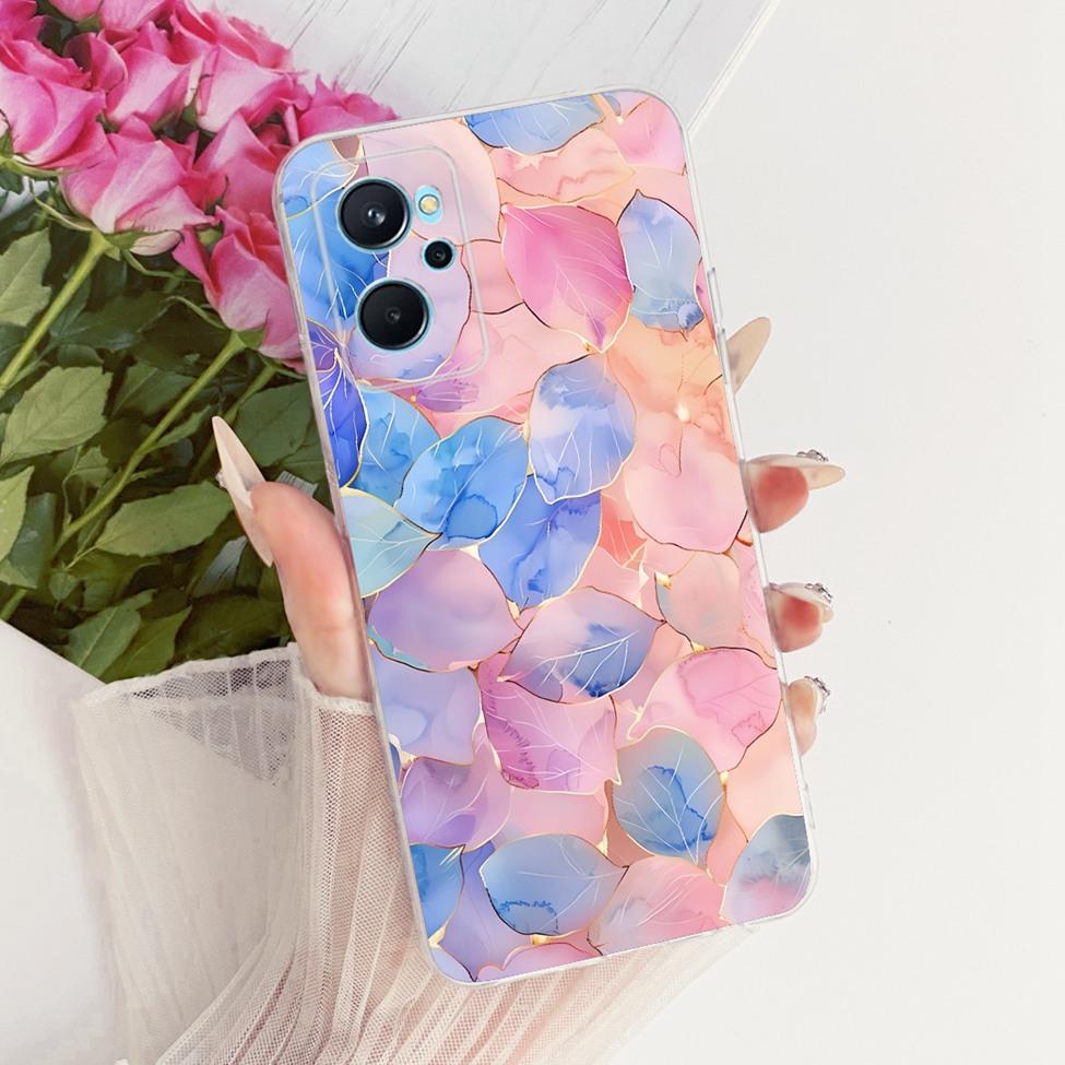 For Realme 9i 4G Case RMX3491 Transparent Cute Cat Fashion Butterfly Funny Painted Casing For Real me 9i 4G Cover