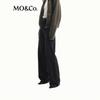 MO&Co. Mid-Low Waist Loose Straight Black Denim Jeans