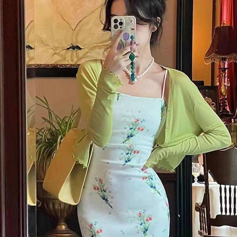 

Женский летний кардиган без рукавов из ледяного шелка - Утягивающий кардиган для защиты от солнца L (105-115 cm)