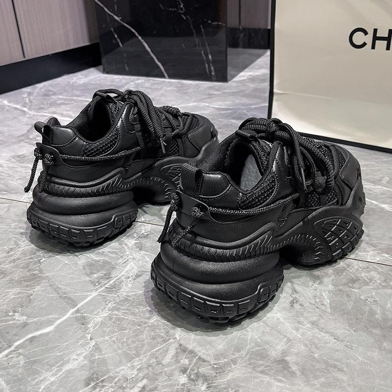 

Легкие, маленькие и с высокой подошвой, женские новые осенне-зимние простые спортивные туфли в повседневном стиле 40 чёрный