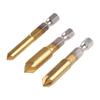 Countersink Drill Bits Center Punch Set 3 Pcs 1/4'' Hex Shank HSS 5 Flutes 90°