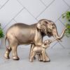 Elephant Statue for Good Luck Showpiece Home Decor Items for Living Room and Gifts (Golden)