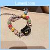Black Colorful Cord Cat Bracelet Ceramic Beads New Fall Fashion Unisex Animal Jewelry