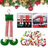 2025 New Year Christmas Elf Santa Legs Car Accessory Christmas Decor For Home Xmas Tree Pendants Auto Rear Trunk Door Leg D H3B1