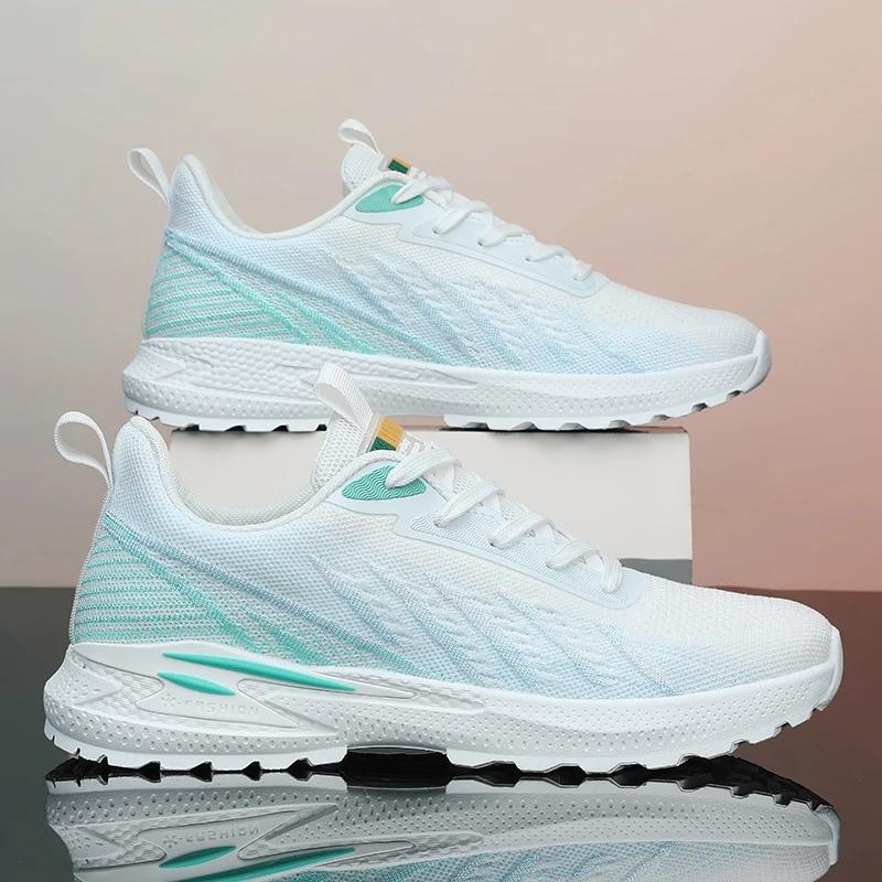 Fashion New Casual Training Sneaker Men's Fashion Trend Running Lace Up Lightweight Breathable Mesh Vulcanized Shoes Tenis Masculino