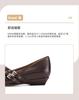 Spring genuine leather women's shoes with pointed toe, low heel, and sloping design, commuting fashion, Mary Jane shoes for women