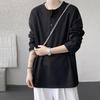 [Platilive] Men's Long-Sleeve Plain T-Shirt, Soft, Plus Sizes, Popular, Classic Long T-Shirt, Stylish Top, Comfortable, Streetwear, Sweatshirt, Underg