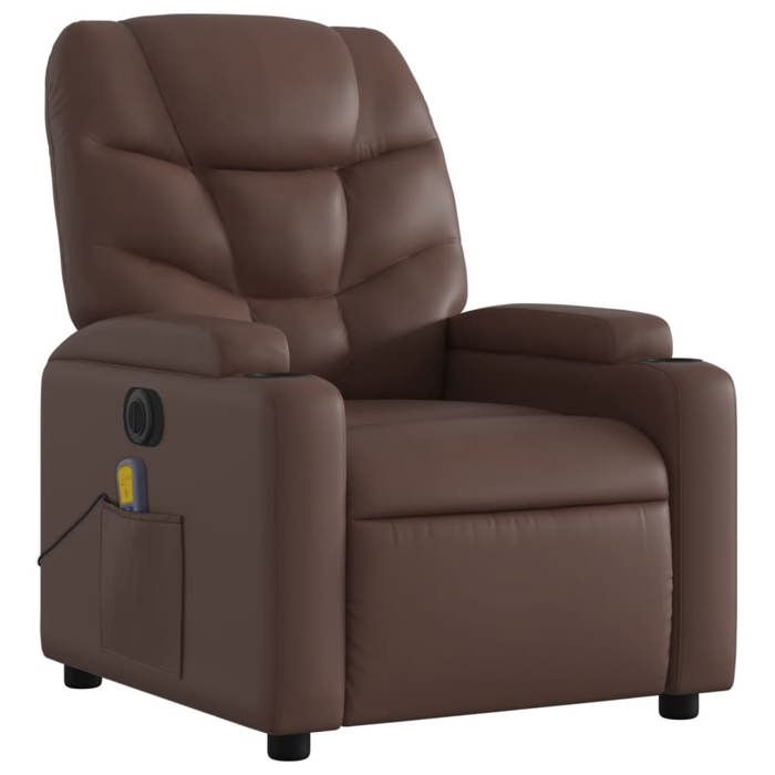 VidaXL Fauteuil de Massage Inclinable Électrique, Chaise de Relaxation avec Dossier et Repose-pied Réglables, Siège de 3204653