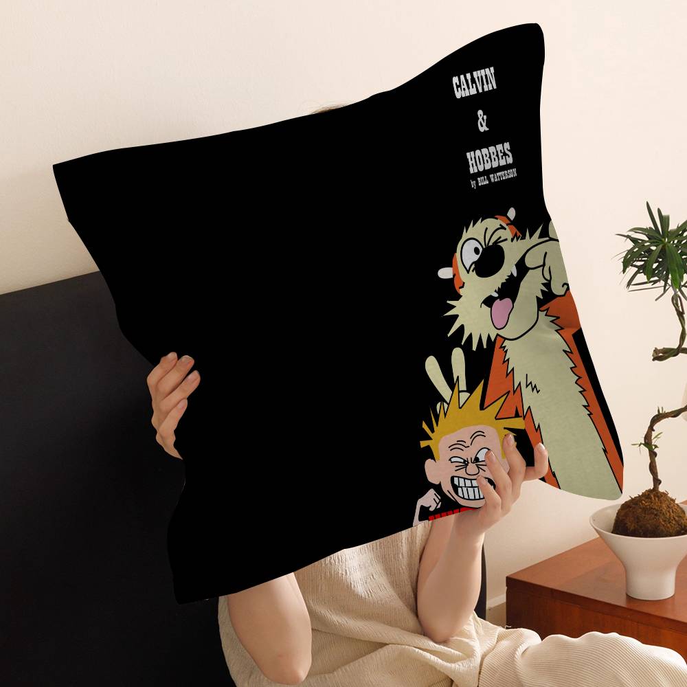 

Book C-Calvin and H-Hobbes pillow cover sofa cushion cover home room decoration children gift 30cmx30cm
