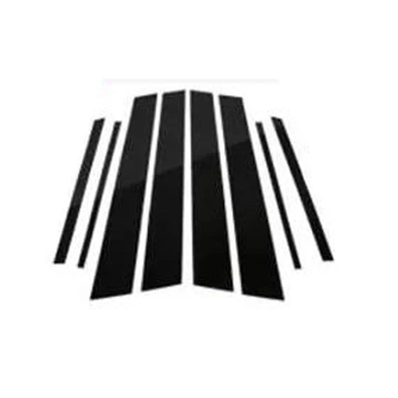 

8 шт. наклейки для Nissan Tiida 5-дверный хэтчбек 2005-2010 автомобильные глянцевые черные стойки стойки двери, окна, накладка, автоаксессуары