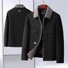 Herbst und Winter Neu Doppelseitige Wolljacke Business Casual Reverskragen Gänsedaunen Entfernung Futter Wolljacke Jacke