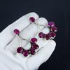 Dainty Kashmir Ruby Gemstone Earrings, 925 Sterling Silver Earring, Handmade Boho Silver Jewelry Dangle Earrings, Party Wear Gift