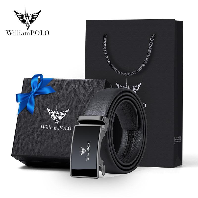 

Чоловічий ремінь King Paul з натуральної шкіри з автоматичною пряжкою для бізнесу 120cm