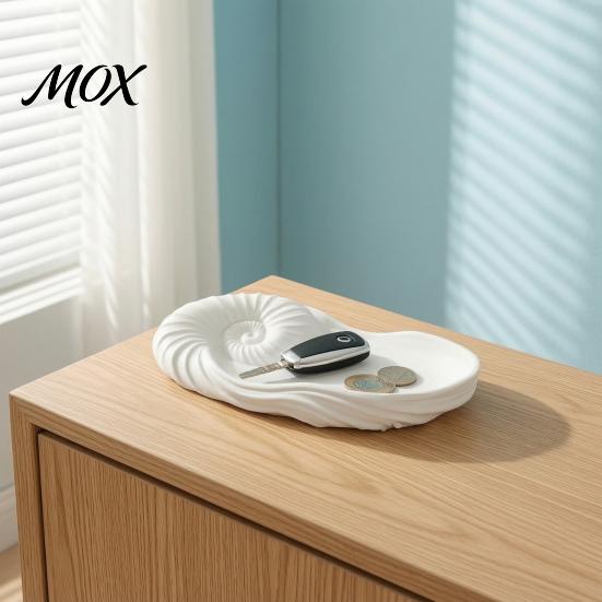 Bedroom Vanity Accessory Nautilus Storage Tray for Living Room Entryway, Ocean Theme Desktop Organizer Modern Home Decor Accents Jewelry Keys