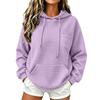 Women's Casual Loose Fit Color Long Sleeve Pullover Hoodie with Pockets