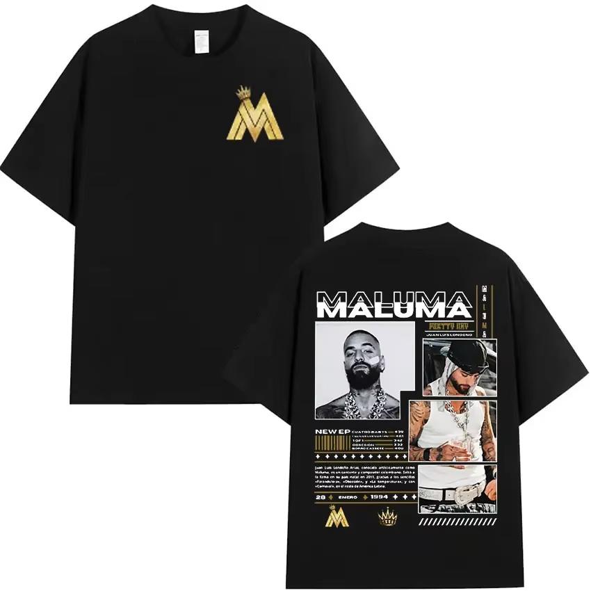 Rapper MALUMA 2026 Album Grafik T-Shirt Herren Damen Hip Hop Retro Stil Kurzarm T-Shirt Mode T-Shirts Streetwear