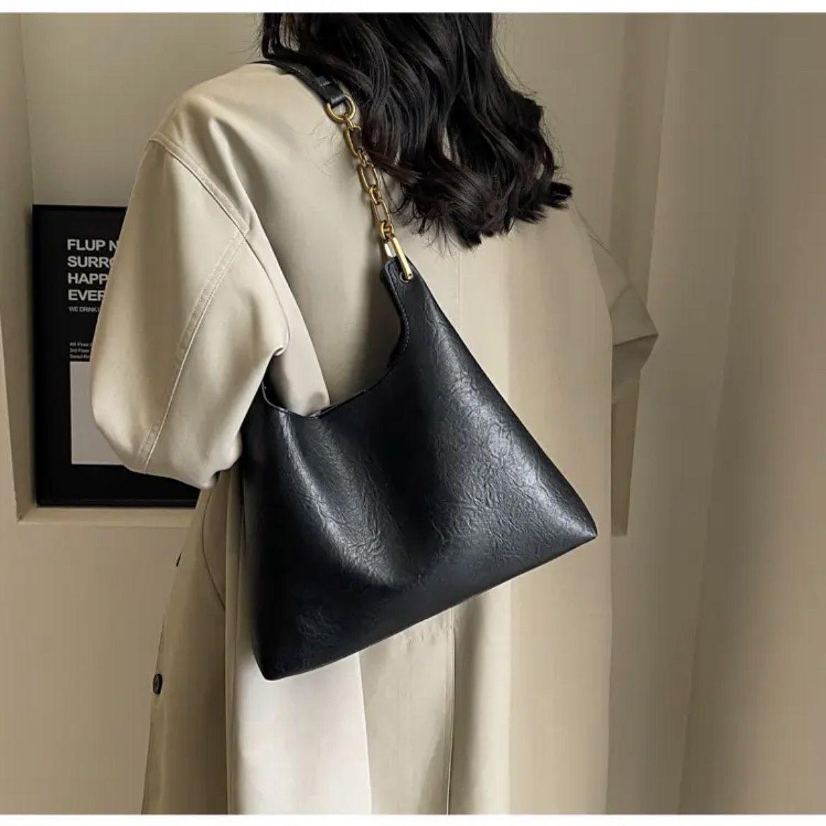 

Slack tote bag women s new summer high-end fashion commuting shoulder large bag women s large capacity чёрный