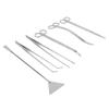 Aquarium Tools Kit Stainless Steel Scissor Tweezer Spatula Terrarium Tools Set with Storage Bag for Fish Tank Aquarium
