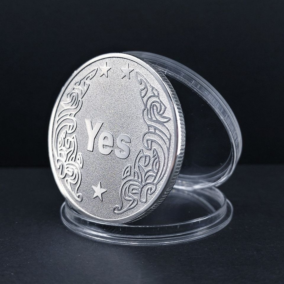 Positive Yes Negative No Decision Coin Lucky Wishing Coin Creative Gift Commemorative Coin Toy