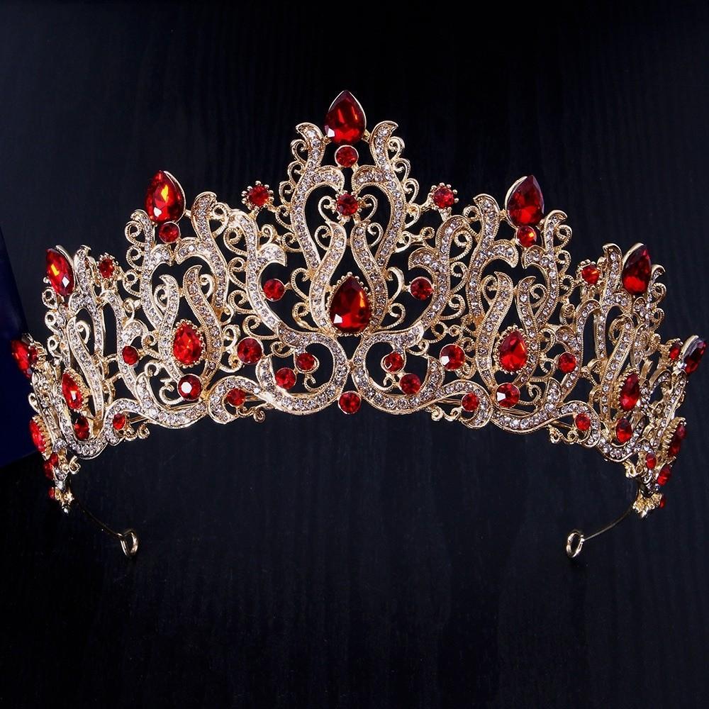 Queen Party Pageant Princess Tiara Shiny Silver Rhinestone Crown Trendy Baroque Luxury Crown  Girls
