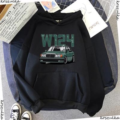 Herbst Winter W124 Auto Hoodies Mode Herren Stilvolle Einzigartige Design Mit Kapuze Männer Sweatshirts Hoody