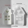House Shape Candle Mold Heart Resin Mold for Candle Gypsum Ornament Silicone Mould Home Decorations Valentines Day Gift